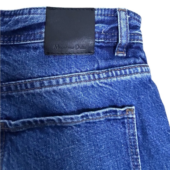 Massimo Dutti Womens Wide Leg Jeans with Pockets - High Rise - Mid Wash - Sz 4 - Picture 12 of 16
